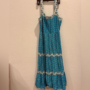 Floral Blue Maxi Dress
